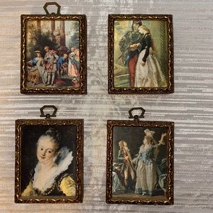 Vintage powder room portraits